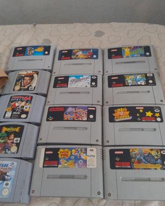 cartucce varie della Nintendo 64 e Nintendo super 