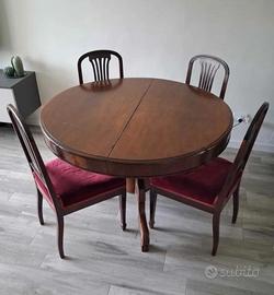 Tavolo antico allingabile in legno