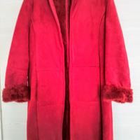 Cappotto in ecopelle rivoltata