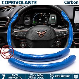 COPRIVOLANTE per CUPRA Effetto FIBRA CARBONIO Blu