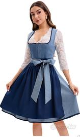 Goxozzy Dirndl - Abito da Donna in Velluto con Gre