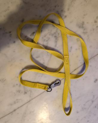 Guinzaglio Haqihana Giallo + Collari Pelle/Mix