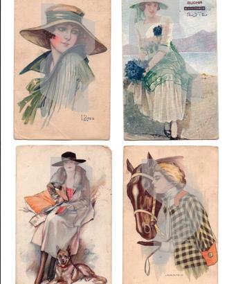 cartoline donne primi '900