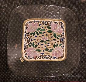 Centrotavola vetro decorato mosaico Tiffany