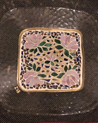 Centrotavola vetro decorato mosaico Tiffany