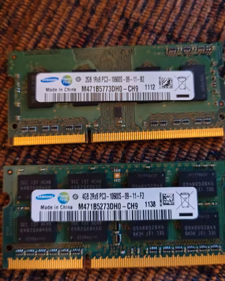 RAM DDR3 Notebook 6GB Samsung (4GB + 2GB) 1333MHz 