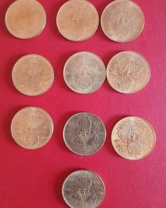 Dieci monete 200 lire 1997 commemorative