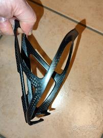 Porta borraccia in carbonio nero opaco