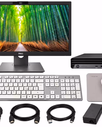 HP Pro Mini i7 12ª Gen 32GB + Monitor Dell Webcam