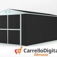 Box garage auto in Acciaio 327x611cm 19mq nero