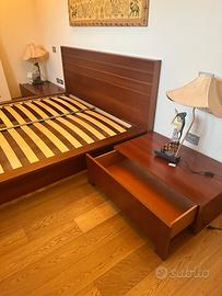 Letto matrimoniale legno ciliegio