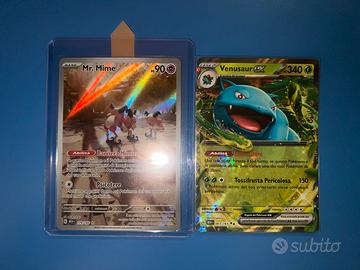 Mr Mime 179 + Venusaur Ex 003 Pokemon 151 italiano