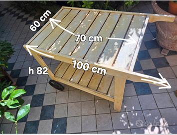 carrello legno shabby