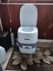 wc chimico più pilozzo in plastica bianco