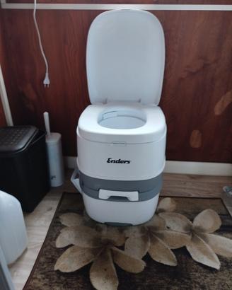 wc chimico più pilozzo in plastica bianco