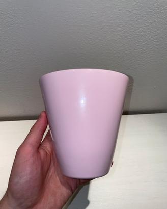 Porta vaso in ceramica rosa
