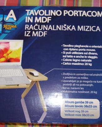 Tavolino portacomputer in mdf