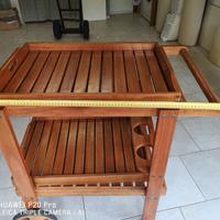 Carrello portavivande in legno