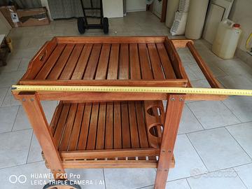 Carrello portavivande in legno