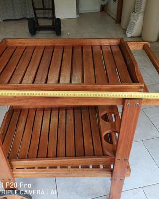 Carrello portavivande in legno