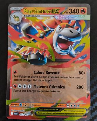 Pokemon Mega Camerupt ex 022/132 MEG Megaevoluzion