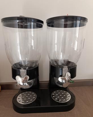 dispenser doppio per cereali e alimenti secchi 