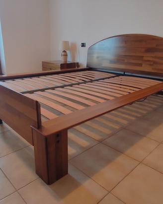 letto matrimoniale in noce