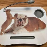 Vassoio con luce led, porta bicchiere, porta penna