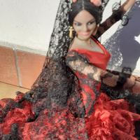 Bambola ballerina spagnola di flamenco, cm 44
