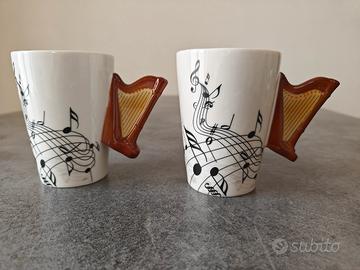2 tazze usate da thè, tisana e caffè 