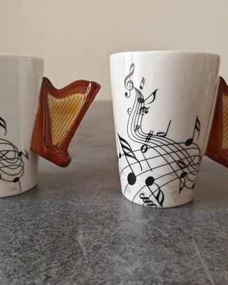 2 tazze usate da thè, tisana e caffè 