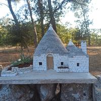 Trulli in miniatura fatti in pietra