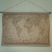Mappa del mondo Stampa su tela