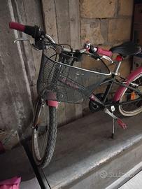 Bici  bambina 6-9 anni con cestino