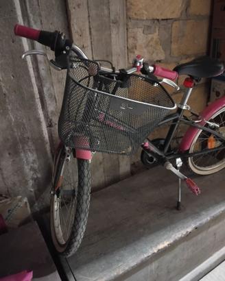Bici  bambina 6-9 anni con cestino