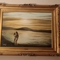 Quadro "Soli al Tramonto" del pittore Luigi Parena