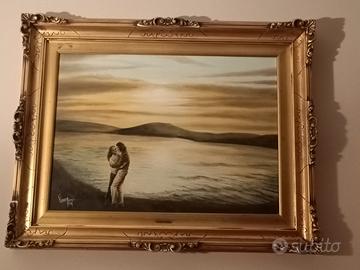 Quadro "Soli al Tramonto" del pittore Luigi Parena