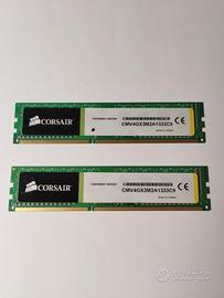 Banchi Ram DIMM Corsair DDR3 4 GB (2 x 2 GB)