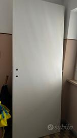 Anta porta battente reversibile bianca