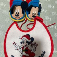 Bavaglino e scarpine topolino