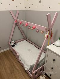 Lettino montessori rosa