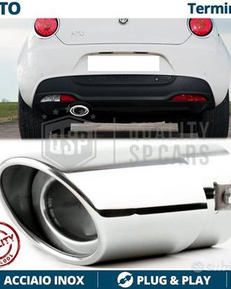 TERMINALE di Scarico ALFA ROMEO MITO Cromato Ovale