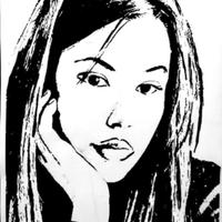 ritratto a traforo da foto su lastra di alluminio