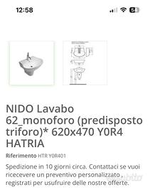 Lavabo monoforo 620x470 Hatria NIDO