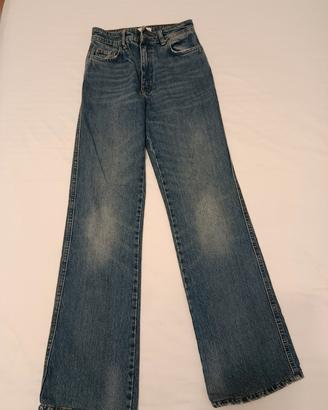 jeans zara woman gamba larga 