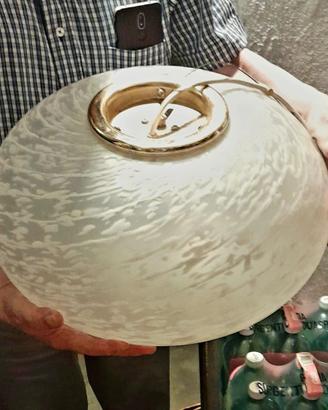 lampadario ovale di vetro 