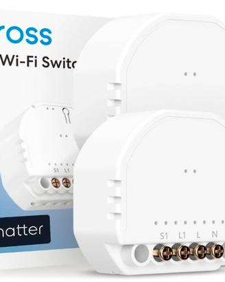 Meross Interruttore WiFi Matter, 4 Pcs, Filo Neutr