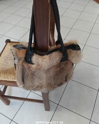 Borsa V3 Concept  vera pelle eVera pelliccia Lapin