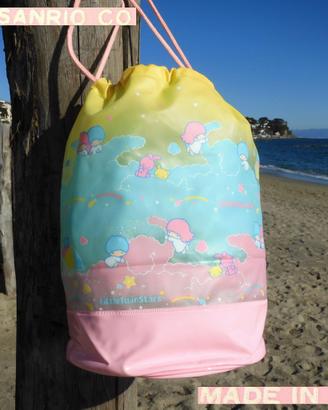 ⛱️ VINTAGE 1976 SANRIO Little Tw Stars borsa sacca