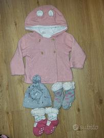 Stock 12 18 mesi cappottino, cappellino, calzini